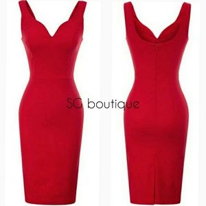 🆕⭐ Gorgeous Red midi pencil dress